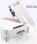 Heavy Duty 3 Inch Stainless Steel Hasp Lock Latch Pack Two Pack Brushed Finish Extra Thick Door Gate Security Hasps With Screws Ideal For Sheds, Barns And Gates Built To Last Weather Resistant And Rust Proof Includes Screws For Easy Mounting.