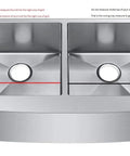 Measurement guide for Stainless Steel Kitchen Sink Bottom Grid 20 By 15 Inch T304 Grade Heavy Duty Rack with Soft Bumpers Protects Enamel