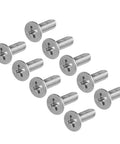 M4x12mm Flat Head Machine Screws With Phillips Drive 304 Stainless Steel Fasteners 50 Piece Top Shelf Hardware Bundle