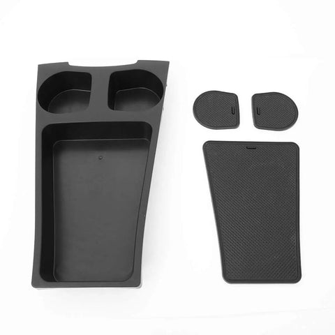 Center Console Cup Holder Organizer For Toyota Prius 2010 2011 2012 2013 2014 2015 Replacement Box With Removable Silicone Mats