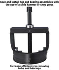 Ultimate Wheel Hub Removal Tool Set With C To U Sizes front view showing components for easy DIY car maintenance