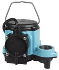 Compact Submersible Pump For Under Sink And Laundry Tray Systems With Integral Low Level Diaphragm Switch, 115V, Cast Iron Housing, Blue