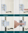Two Pack Top Of Door Latches Silver Door Reinforcement Lock For Home And Hotel Security with installation steps