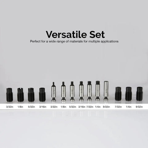 Handheld Power Punch Kit For Precise Holes In Sheet Metal Up To Sixteen Gauge With Chrome Vanadium Cr V Punches and Dies Set