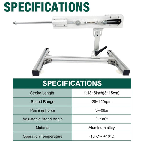 Beefed Up Reciprocating Linear Actuator With High Torque 40 Lbs 24V Telescoping Motor specs and specifications chart