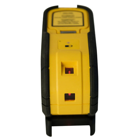 Professional Grade Self Leveling Laser Level Built Tough For The Jobsite showing front view with red beam indicators.