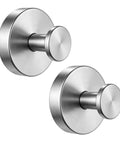 Heavy Duty Black Suction Cup Hooks Two Pack No Drill Bathroom Wall Adhesive Rack For Towels Robes And Fitness Gear Featuring Hella Strong Silicone Base That Snags Tight On Glass Or Tile With Zero Hassle - Stainless steel hooks.