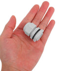 Heavy Duty Nylon Cable Gland Connectors 25 Piece Pack in hand, showcasing adjustable grip and waterproof design fitting 3 to 15 mm cable.