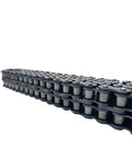 Heavy Duty Roller Chain 06B 1.5M Link For Industrial Drive Systems Made From Strong 45# Carbon Steel side view close-up image.
