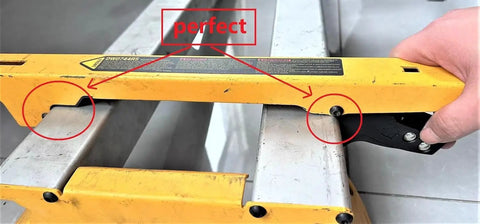 Two Pack Miter Saw Mounting Brackets Replacement Parts Fits DW7440RS DeWalt Table Saw Stand showing quick attach feature
