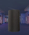 Premium Acoustic Foam Panels For Home Office Sound Dampening Wall Tiles with ridged design in a studio setting.