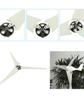 Badass Sturdy Horizontal Axis Wind Turbine Hub And Cover Plate With Screws And Nuts Kit For 3 5 6 Blade Small Windmill Homestead Generator Parts showcasing assembled rotor blades and hub.