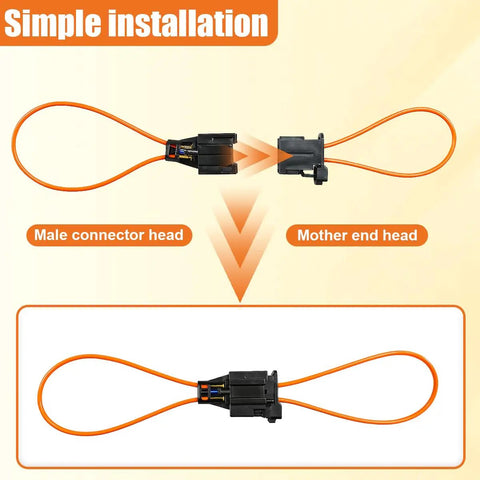 Fiber Optic Bypass Loop Adapter Set With Female And Male Connectors Your Go-To Diagnostic Tool For Cars SUVs Trucks And Optical System Testing In Black, plastic loop adapter set, simple installation