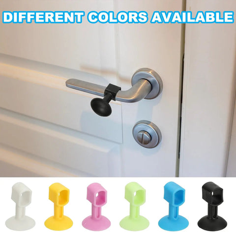 Six Pack Silicone Door Handle Stoppers With Suction Cups, Wall Protector No Drilling Anti Collision Door Bumpers For Bedroom Bathroom