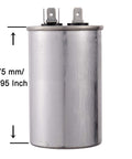 25UF 450V AC CBB65 Round Start Capacitor with 75 mm height for Motors, Fans and Compressors 370V to 450V 25 MFD