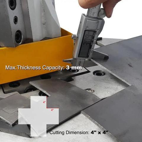 Professional Manual Corner Notcher For Sheet Metal 4 X 4 Inch Fixed 90 Degree Cut Heavy Duty Fabrication Tool Built Like A Mean Shop Workhorse Handles Any Ductwork Trimming Or Metal Coping Job With Zero Sweat On Deadline Day