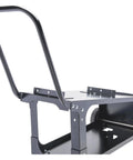 Heavy Duty Welding Cart for Welder With Dual Tier Angled Top Shelf Holds 80 Cu Ft Gas Cylinder Cables and Accessories Two Wheels View