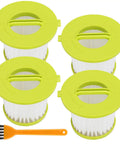 Replacement Filter For ONE Plus 18V Handheld Vacuum Models PCL700 PCL704 PCL705 4 Pack With High Efficiency Filtration Captures 99.7 Percent Of Dust Dirt Food Debris And Pet Dander Down To 0.3 Microns, four filters with cleaning brush