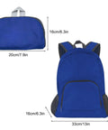 Two-Pack Lightweight Foldable Backpack Set Water-Resistant Packable 20L Travel Hiking Bags Navy Blue and Royal Blue size chart