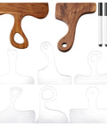 Slick Clear Acrylic Charcuterie Board Templates Kit With Three Woodworking Pens, including stencils and wooden handles.
