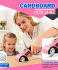 4.2V Cordless Electric Box Cutter And Scissors High Powered Battery Powered Rotary Blade Cutting Tool For Cardboard Boxes in use.