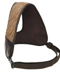 Adjustable Rifle And Shotgun Field Shield Recoil Pad With Leather Shirt Vest, Secure Fit Shoulder Protector in coffee brown