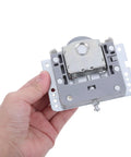 Smooth Sliding Closet Door Rollers With Built In Damping For Wooden Wardrobe Panels, hand holding durable roller kit