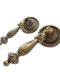 4 Pack Decorative Bronze Drawer Pulls Set With Screws Vintage Copper Door Handles Antique Retro Knobs for furniture cabinets