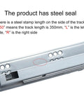 Push To Open Undermount Drawer Slides With Full Extension Three Section Rails 10 To 20 Inch 80 Lbs Stamp Detail