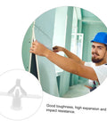 Worker installing drywall with 200pcs Aircraft Expansion Tubes for Plasterboard Easy Install Wall Fixers DIY Friendly Anchor Plugs