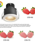 MXJCKSOQ 3CCT 3.5 Inch LED Recessed Lighting Anti-Glare Downlight with CRI 90+ for color clarity and enhanced lighting.