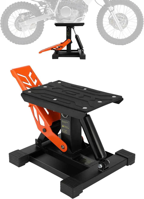 Heavy Duty Dirt Bike Stand With Tool Trays, 660 Lb Capacity, Hydraulic Lift, Damping Adjustable Height For Motocross Pit Bikes