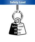 Heavy Duty M6 X 12 Mm Threaded Eyebolts With Nuts And Washers Marine Grade 304 Stainless Steel with 40 kg load safety tag