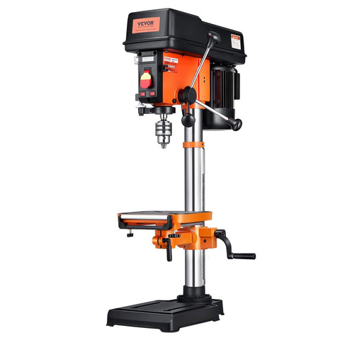 Built Different 12 Inch Benchtop Drill Press With Beefy 5 Amp Motor And Variable Speed Control with adjustable table.