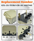 General Purpose Relay With Test Button For Beefy, Heavy Duty High Power Loads, Double Pole Single Throw Normally Open, Quick Connect Terminals, Flame Resistant Build, Perfect For Motors, Lighting, And Industrial Machinery Control close-up view.