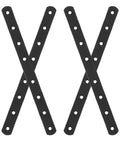 4-Piece Stainless Steel Flat Mending Brackets With Screws For Wood Furniture Repair, heavy-duty brace plates in X shape