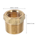 9 Pieces Brass Quarter Inch Npt Male Plug To Eighth Inch Npt Female Hex Hydraulic Adapters Threaded Pipe Fittings Built Tough For Tight Squeeze Jobs Leakproof Seal For Gas Hydraulic System Industrial Projects Gonna Work Great brass adapter, 1/4 to 1/8 NPT