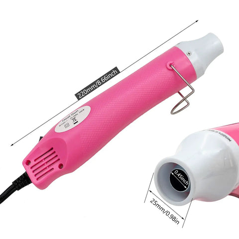 Mini Hot Air Gun Handy For DIY Crafts Portable Heat Gun Tool For Embossing Shrink Wrapping Drying Paint Lightweight Nozzle Design