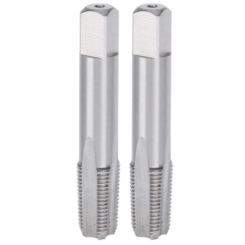 2 Pack HSS Thread Taps 1 8 28 High Hardness Metalworking Tools For Repair And Threading In Iron Steel Aluminum And Carbon Materials Durable Abrasion Resistant Heavy Duty Pro Grade Set For Industrial Grade Fast Cut, two taps shown
