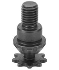 Durable Iron Transmission Gear Reduction Unit Packing Serious Gasoline Engine Kick And Tough As Nails Torque For Mini Bikes ATVs Trucks And Street Motorcycles, black gear with threaded bolt.