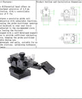3-Axis Manual Linear Stage With Magnetic Base, Precision Triaxial Probe Table, showing dimension features and adjustment guide