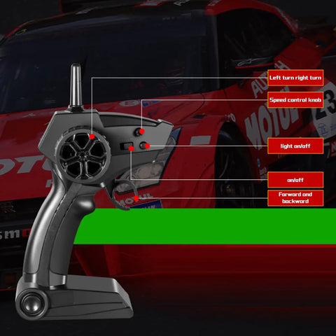 Remote of 1 16 Scale 4WD RC Drift Car, High Speed 40 KMH, 2 4 GHz Remote, Realistic Handling, Headlights, Drifting and Racing Tires