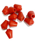 Fencing Practice Sword Tips For Foil And Epee, Rubber Replacement Tips With Blunt Ends, Wear-Resistant Rubber Construction, Snug Fit For Standard Blades, Safe Training Gear, Red Epee Tips Pack Of 10 For Practice Blades