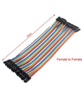 120-Piece Multicolor DuPont Jumper Wires Kit for Breadboards, Female to Female, 15 Cm display.