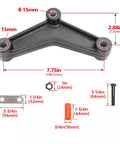 Beefed Up Heavy Duty Tandem Axle Trailer Suspension Shackle Kit parts and measurements for double eye springs installation