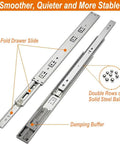 Soft Close Drawer Slides 22 Inch 10 Pairs Full Extension Ball Bearing Side Mount For Face Frame Cabinets Quiet Smooth Closing