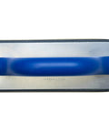 Top view of Gum Rubber Grout Float With Pure Gum Rubber Pad 9x4 Inch Aluminum Backing Plate Plastic Handle Pro Grade Build Smooth Beveled Edges