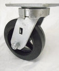 Heavy Duty 6X2 Inch Swivel Caster With Kingpinless Design And Rubber Wheel On Steel Hub for smooth rolling under heavy loads.