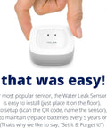 Smart Home Starter Kit With Hub And Three Water Leak Sensors, LoRa Range Up To One Quarter Mile Open Air, in hand setup