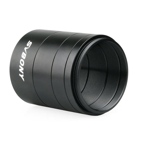 Dual Sided Extension Tube Kit M42x0.75 and T2 Threads for Astro Photography, fully metal anodized aluminum, side view